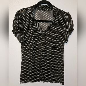 Black and White Polka Dot Blouse